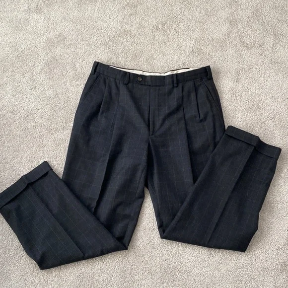 ralph lauren men's pleated dress pants Ralph Lauren Men's Pleated Linen Suit Trouser